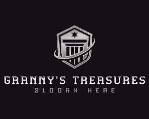 Shield Column Security logo design