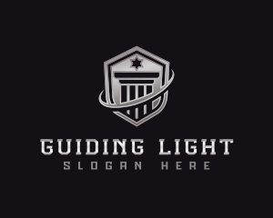 Shield Column Security logo design