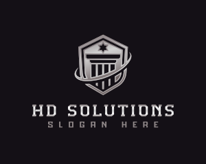 Shield Column Security logo design