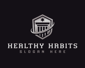 Shield Column Security logo design