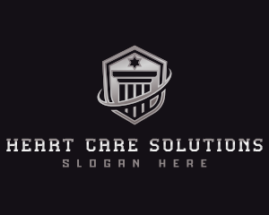 Shield Column Security logo design