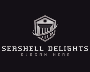 Shield Column Security logo design