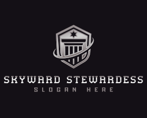 Shield Column Security logo design