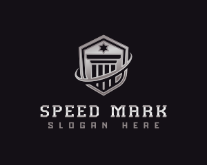 Shield Column Security logo design