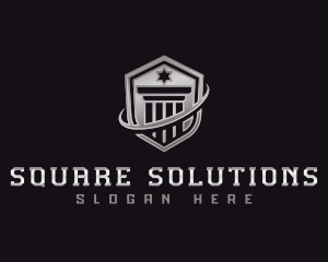 Shield Column Security logo design