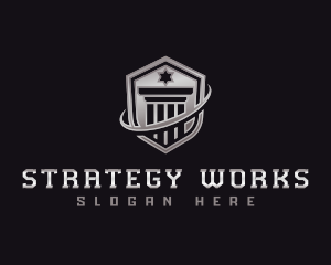 Shield Column Security logo design