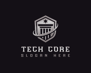 Shield Column Security logo design