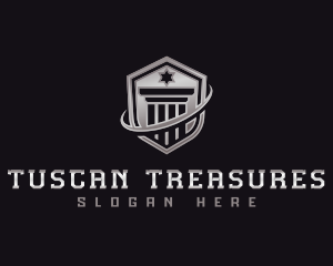 Shield Column Security logo design