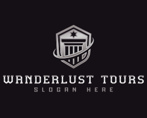 Shield Column Security logo design