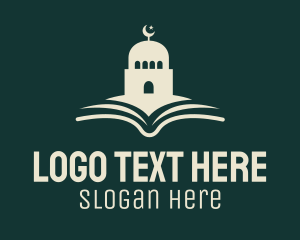 Eid - Mosque Quran Book logo design