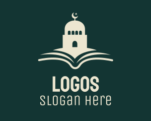 Kaaba - Mosque Quran Book logo design