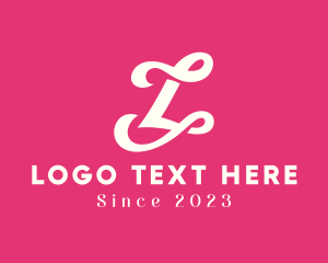 Pink - Fancy Script Letter L logo design