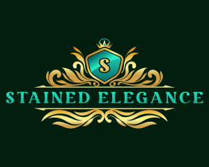 Royal Crown Elegant Shield logo design