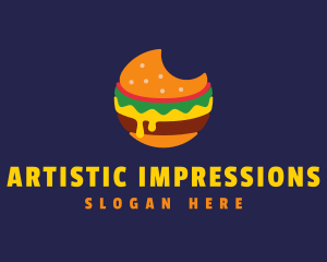 Cheesy Burger Bite logo design