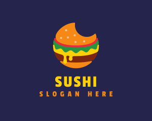 Cheesy Burger Bite logo design