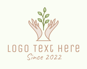 Seedling - Gardening Hand Plant logo design