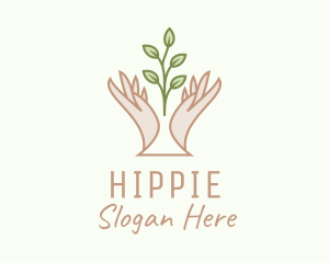 Gardening Hand Plant  Logo