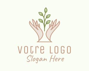 Gardening Hand Plant  Logo