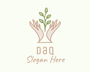 Gardening Hand Plant  Logo