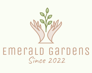 Gardening Hand Plant  logo design