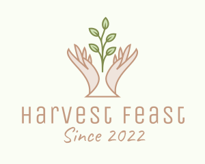 Gardening Hand Plant  logo design