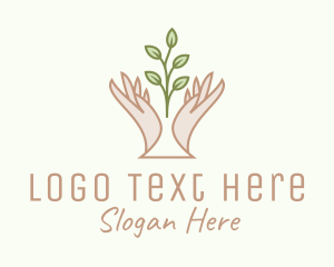 Gardening Hand Plant  Logo