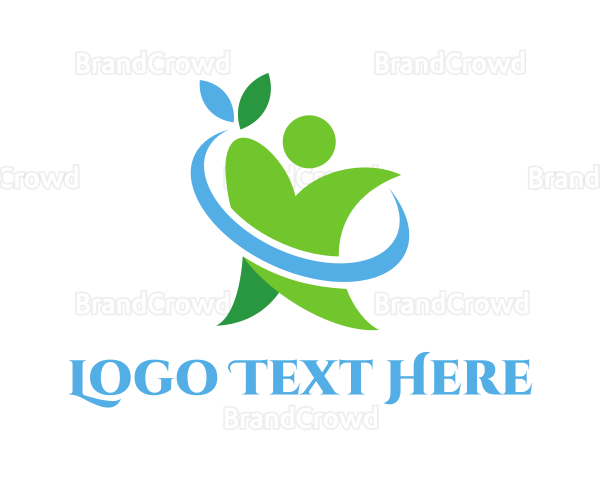 Green Eco Person Logo