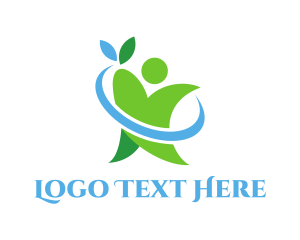 Eco - Green Eco Person logo design