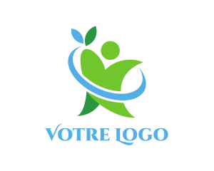 Kinesiology - Green Eco Person logo design