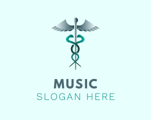 Pharmacy - Medical Caduceus Staff logo design