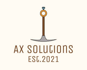 Jewelry Mining Ax logo design