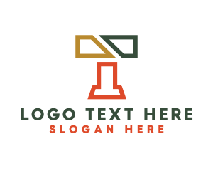 Geometric T Outline Logo