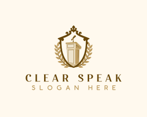 Educational Lecturer Lectern logo design