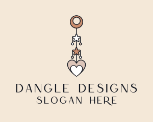 Dangling Earring Accessory  logo design