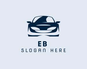 Blue - Sedan Car Racing logo design