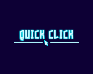 Click - Neon Cyber Stream logo design