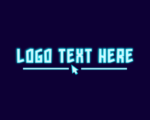 Neon Sign - Neon Cyber Wordmark logo design