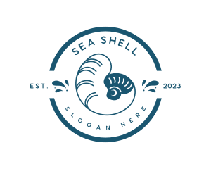 Nautilus Sea Shell logo design