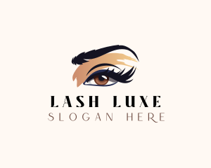 Woman Beauty Eyelash logo design