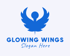 Acupuncture Needle Wings logo design