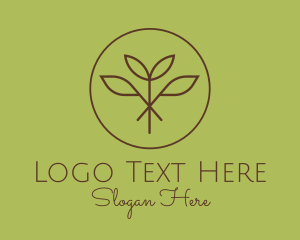 Organic Farm - Botanical Plant Leaf logo design