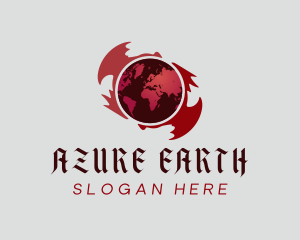 Double Dragon Earth logo design