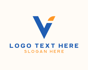 Typography - Corporate Letter V logo design