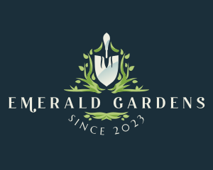 Garden Landscaping Shovel logo design