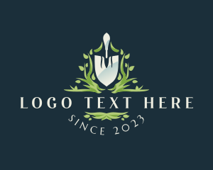 Garden Landscaping Shovel Logo