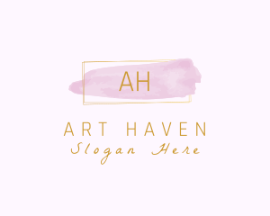 Rectangle Watercolor Cosmetics logo design