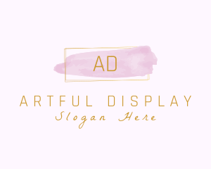 Rectangle Watercolor Cosmetics logo design