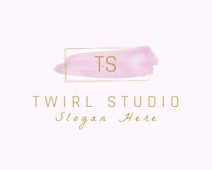 Rectangle Watercolor Cosmetics logo design