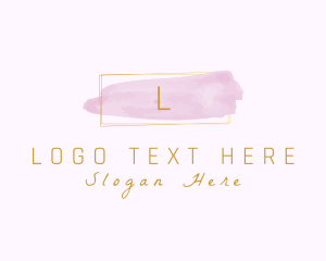 Event Manager - Rectangle Watercolor Cosmetics logo design