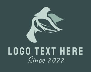 Peace - Religious Leaf Dove logo design